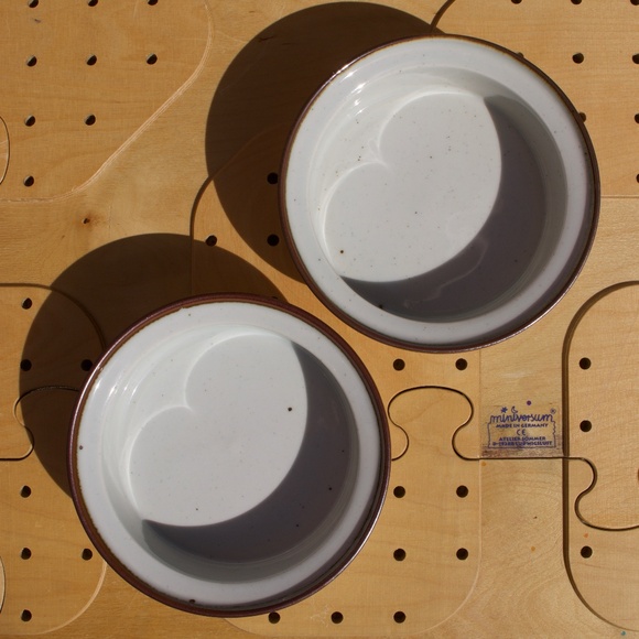 Dansk Design Denmark Niels Refsgaard Midcentury Brown Mist Bowls Set Of 2 - Picture 3 of 15